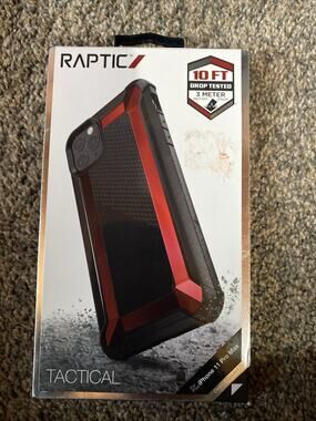 Raptic Tactical iPhone 11 Pro Max New In Box Phone Case Black/Red